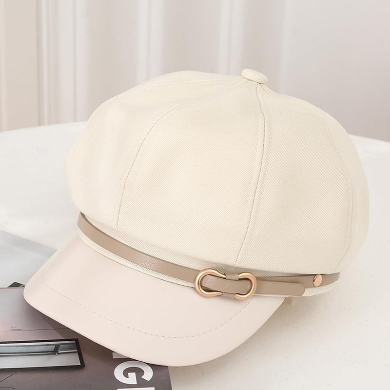 Busnos Newsboy Hats for Women and Men Beret Women's Hats & Caps Fall and Winter Womens Hat y2k Hat Women's Octagonal Cap - Image 2